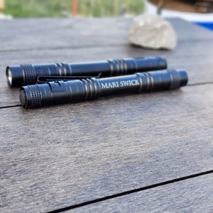 Personalized LED Pen Flashlight: Engraved Aluminum Handyman Gift