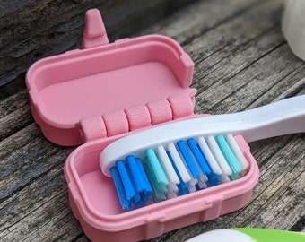 Custodia da viaggio per spazzolino da denti stampata in 3D: plastica PLA biodegradabile, igiene portatile