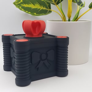 3D Printed annoying Mini box container, with 4 long bolts total, annoying gag gift, great for Christmas or- Unique Stocking Stuffer