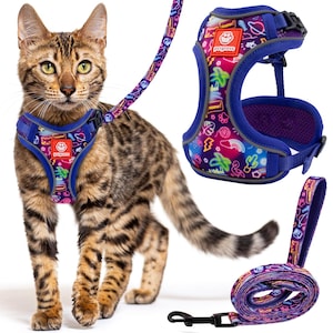 Escape-Proof Cat Harness & Leash Set: Reflective Safety Vest