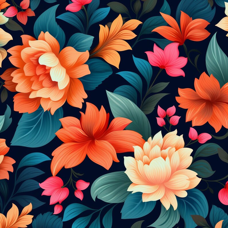 Floral Bliss: 10 Beautiful Flower Patterns for Various Crafts. - Etsy