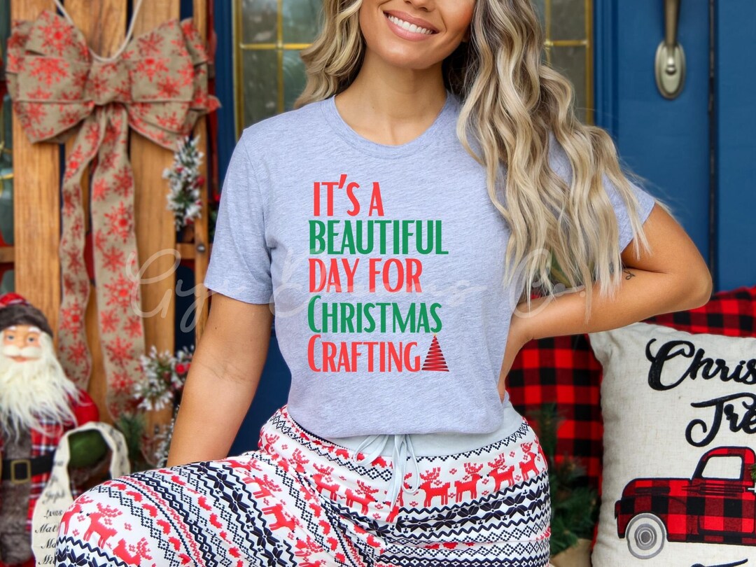 Christmas Crafting Tee Shirt Christmas Crafts Shirt Womens Etsy
