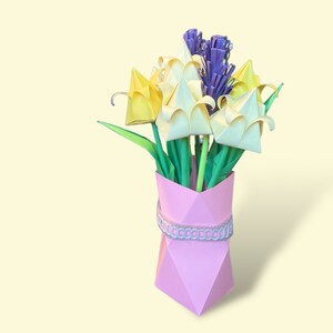 Tulpen Papiermodell Origami Blumensträuße von Jiffy Jess – Perfekt für jeden Anlass