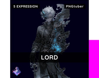 PNGTUBER - LORD - Vtuber - 5 Expressions - Lord Premade png tuber Male Streamer 2D Model VTuber Assets-Veadotube - Twitch - Tiktok