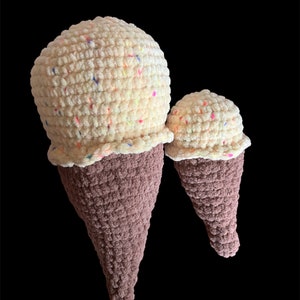 Cono de helado de crochet