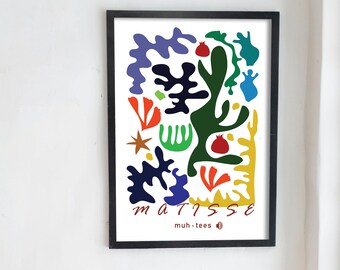 Matisse Muh Tees - Art Print - Aesthetic Poster Decor - Colorful Wall Decoration - Printable illustration - Digital Download