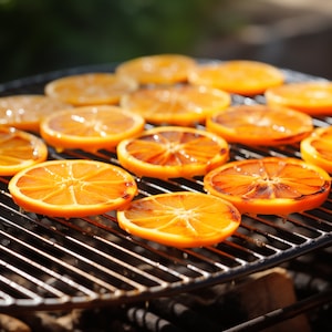 Rodajas de naranja orgánica ahumada, guarnición tradicional, mixología de cócteles ahumados, cócteles artesanales, naranja deshidratada, 8 piezas