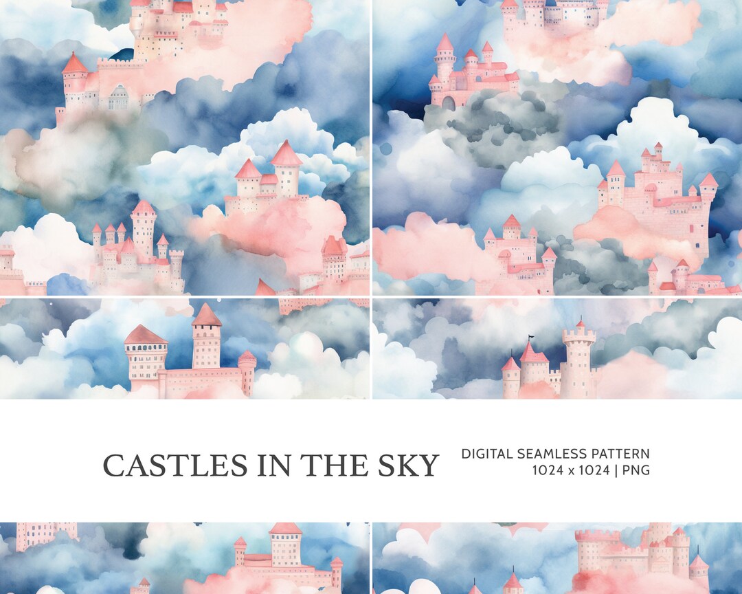 Castles in the Sky | Digital Seamless Pattern, Tiling Pattern ...