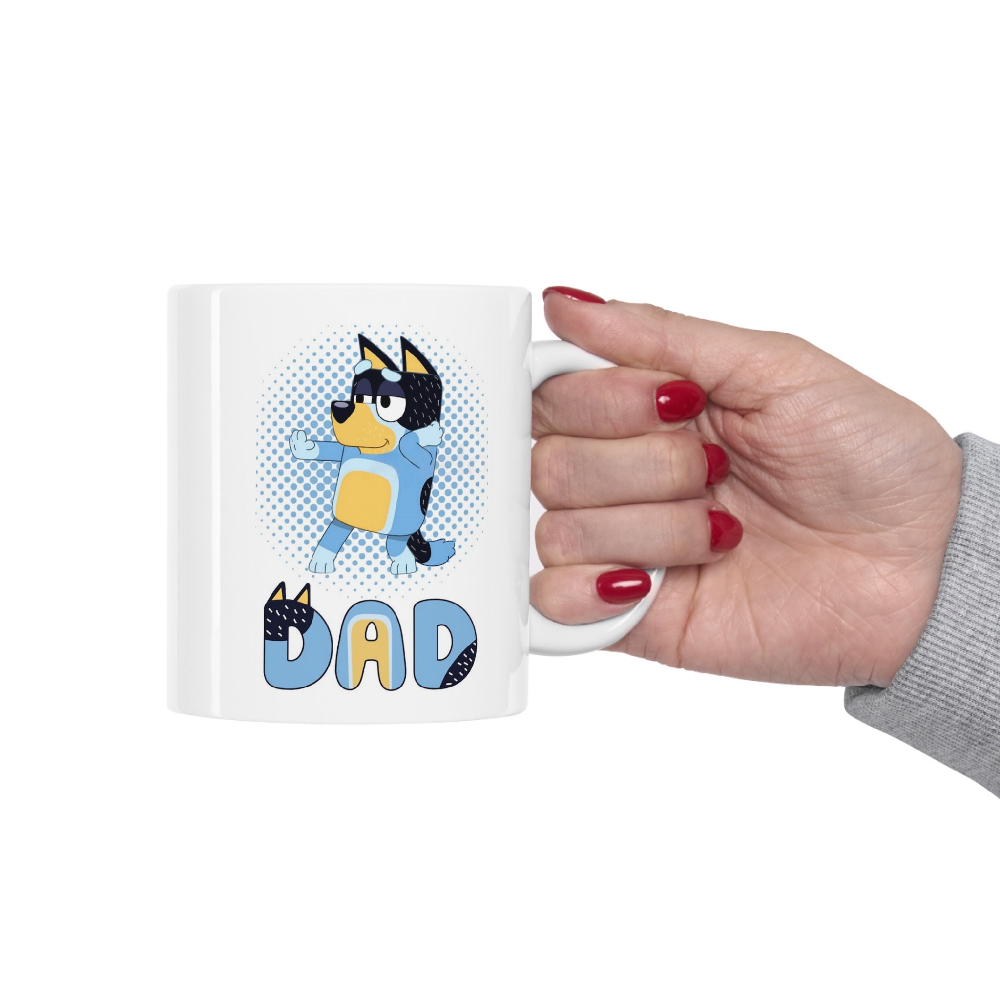 Personalized Bluey Heeler Dad Mug With Kids Name, Bluey Heeler Family,  Gifts For Dad Christmas Gift - Mugs, Facebook Marketplace