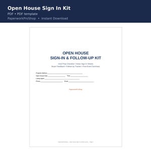 Aanmeldingsformulier voor open huis | Formulieren voor makelaars bij open huizen | Printbare PDF voor feedback en opvolging van kopers