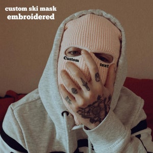 Custom halloween mask Ski mask Embroidery| Make your own ski mask | Ski Mask face tatz | Balaclava Ski Mask | custom icons | personalized