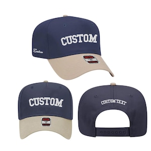Otto Cap Custom A-FRAME Embroidered Snapback Hat – Personalized Text or Logo | Singles / Bulk / Blanks