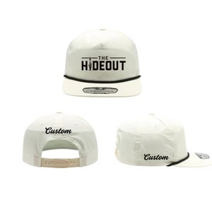 Surf Rope unstructured Hat | Cambridge Style 5 Panel Cap | Custom Embroidered Snapback | Unstructured Performance Hat | Personalized