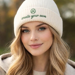 Personalized beanie| Custom Beanie | Winter Warm Text / Logo Cap | Unisex Cold Weather Beanie
