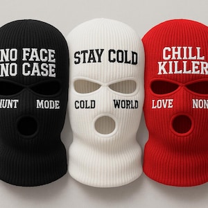 Custom Ski mask Embroidery| Make your own ski mask | Ski Mask | Custom Balaclava Ski Mask | Full face mask | Custom Letters | personalized