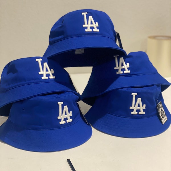 Dodgers LA bucket hat|  dodgers blue hat| LA hat|  Safari Hat LA| Royal Blue Bucket Hat | Blue Bucket Safari Cap | Los Angeles Bucket Hat