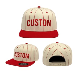 Gorra de béisbol estilo Yankees de la vieja escuela / Bordado personalizado / Gorra personalizada a rayas / PFPS / Gorra de béisbol clásica / Gorras de equipo