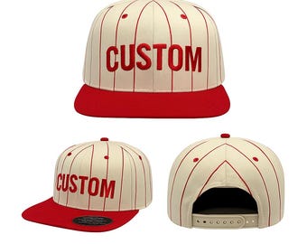 Old School Yankees Style Baseball Cap | Custom Embroidery/Personalized Pinstripe Hat | PFPS | Classic Baseball Style Hat| Team hats