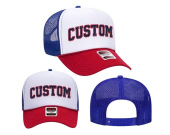 5-Panel Mid-Profile Foam Mesh Trucker Hat | Custom Bachelor, Bridesmaid, Honeymoon, & Wedding Hats| Custom gift| otto foam trucker hat