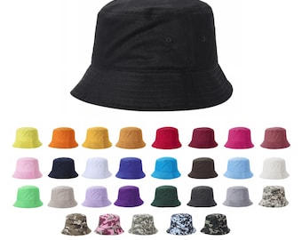 Custom Embroidery Solid Bucket Hat | Personalized Bucket Hat | Classic and Versatile Casual Headwear| Personalied Bucket hat| Custom bucket
