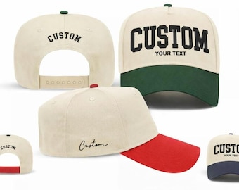 Two-Tone Snapback Hat – Custom A-FRAME Embroidered Cap with Personalized Text or Logo | Cream OTTO Snapback| Natural Colors