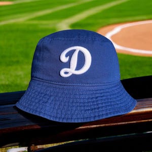 Dodger D logo Bucket hat royal blue bucket hat| Dodgers Blue Bucket Hat with D Logo Perfect for Baseball Fans