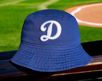 Dodger D logo Bucket hat royal blue bucket hat| Dodgers Blue Bucket Hat with D Logo Perfect for Baseball Fans