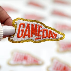 Game Day Patch Orange Game Day Patch Trucker Hat Patches Game Day Patch Preppy Patch Football Baseball Soccer Patch Trucker Hat Patch