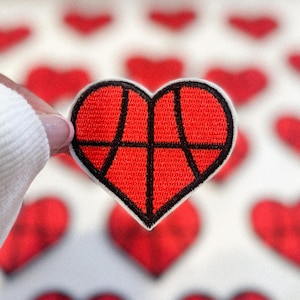 Trucker Hat Patch Basketball Embroidered Patch Game Day Patch Small Hat Patch Basketball Patches Iron On Badketbsll Patch For Bag Backpack