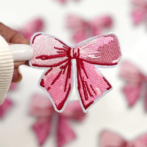 Trucker Hat Patches Bow Patch Trucker Cap Patch DIY Iron-On Girly Patches Cute Bow Patch Embroidered Patch for Trucker Caps Jacket Patch