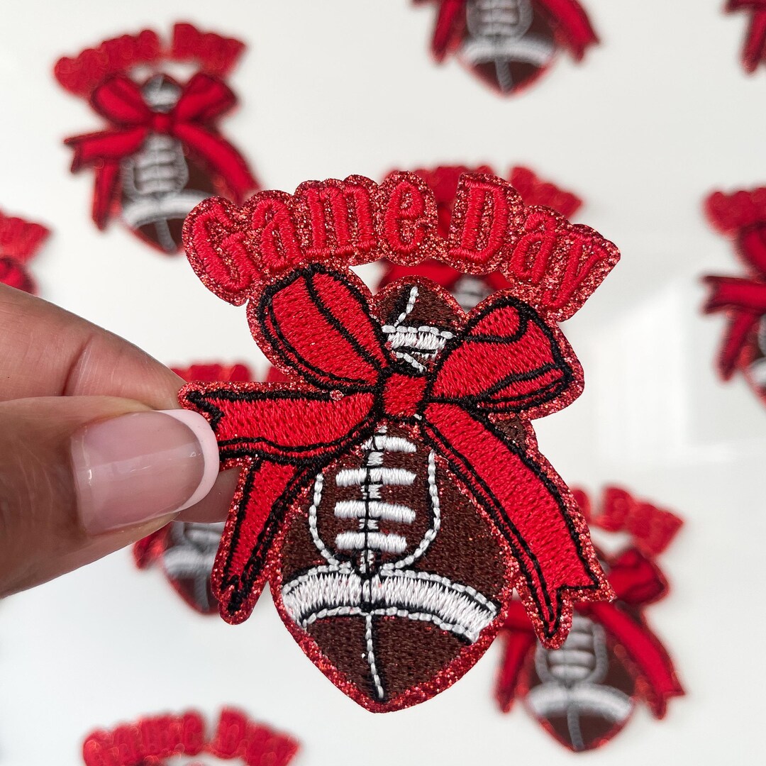 Embroidered Game Day Hat Patches for Sweatshirt Gameday Patch ...