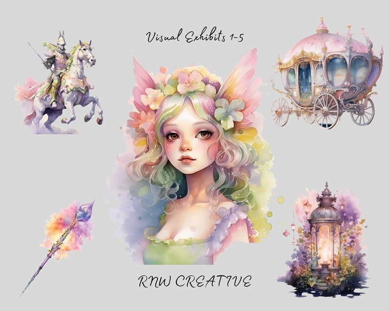 Watercolor Fairytale Clipart | Pastel Fantasy Unicorn | PNG for Junk ...