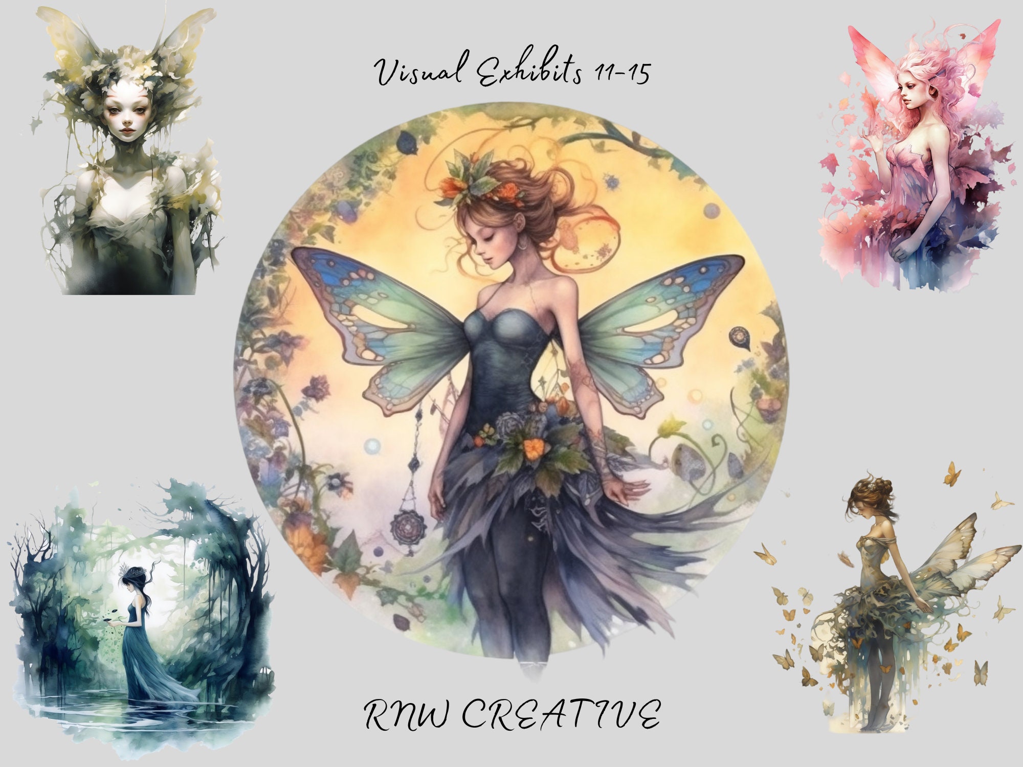 25 Magical Fairy Clipart |transparent PNG Sublimation Bundle | Fantasy ...