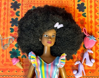 Tangerine dream, barbie, Afro, fashion, Home decor,Photo, Artwork,