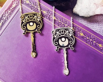 Collar de caldero de bruja de cocina