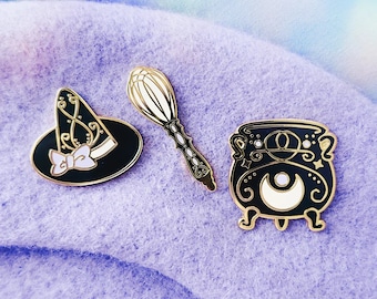 Kitchen Witch Enamel Pins