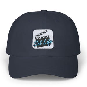 Set Life Hat, &quot;Set Life&quot; Embroidered Baseball Hat with Clapper Board – Stylish Headwear for Filmmakers and Crew, #setlife, Embroidered hat