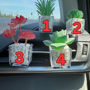 Car Vent Clip Scent, Flower Car Scent, Car Accessories, Car Oil Diffuser, Plant Essential Oil, Car Plant Vent Clip  Gift, Fragrance Oil