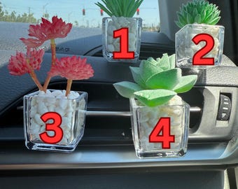 Car Vent Clip Scent, Flower Car Scent, Car Accessories, Car Oil Diffuser, Plant Essential Oil, Car Plant Vent Clip  Gift, Fragrance Oil