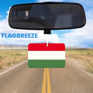 Hungary National Flag Car Air Freshener, Hungary Budapest Flag gift for her and him, car accessory car scent