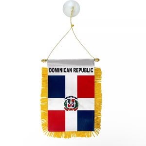 Dominican Republic Flag Car Accessory, Dominican Republic Mini Flag, Dominican Republic Car  Flag Banner Accessory,  Car Accessory Gift