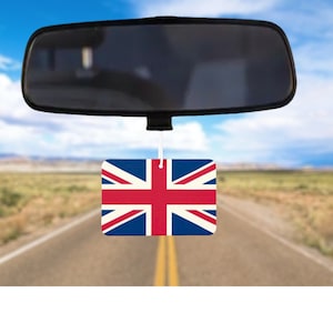 United Kingdom Flag Car Air Freshener, British Flag Car Gift, Car Freshie, Car Scent
