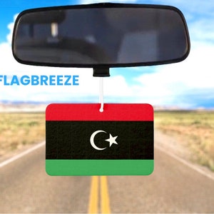 Libya National Flag Car Air Freshener, Libya Flag gift for her and him, car accessory car scent