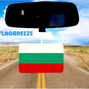 Bulgaria National Flag Car Air Freshener, Bulgaria Flag gift for her and him, car accessory car scent