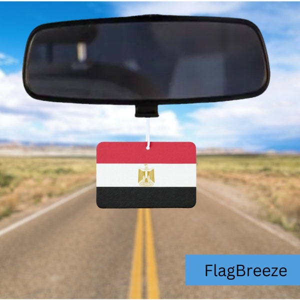 Egypt National Flag Car Air Freshener, Custom Egypt Flag Gift, Egypt Gift for Him, Egypt gift for Her