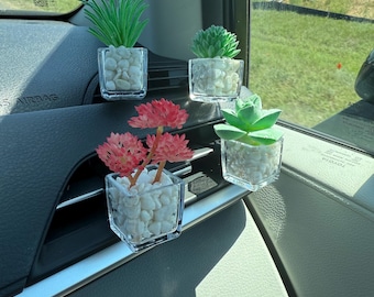 Flower Car Air Freshener, Plant Vent Clip, Car Accessories, Car Oil Diffuser, Plant Essential Oil, Car Plant Vent Clip  Gift, Fragrance Oil