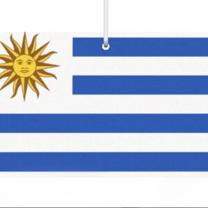 Uruguay National Flag Car Air Freshener | Uruguay Flag gift for her and him | Exchange Student Gift| Car Scent accessory for him her