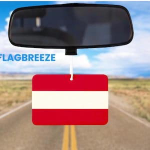 Austria National Flag Car Air Freshener, Austria Flag gift for her and him, car accessory car scent