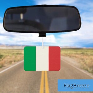 Italian National Flag Car Air Freshener, Italy Gift Idea