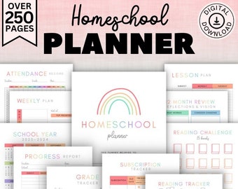 Homeschool Planner Printable, Homeschool Planner 2023 2024 2025, Homeschool Planner Pages, Homeschool Planning, Teacher Planner, Home School